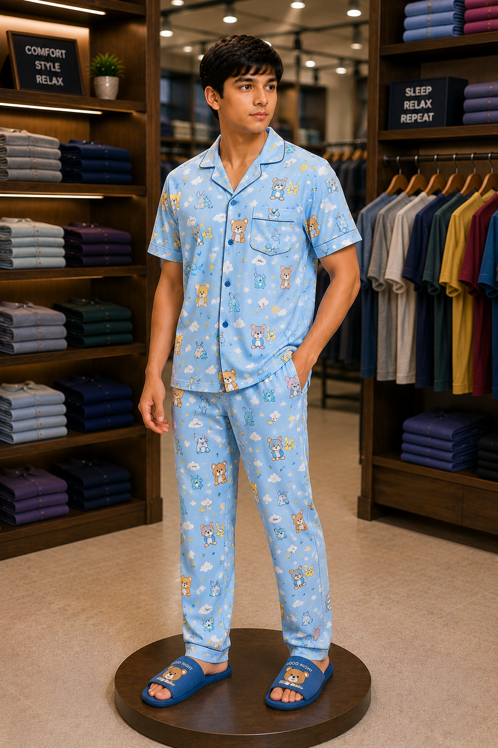 Cartoon Print Night Suit