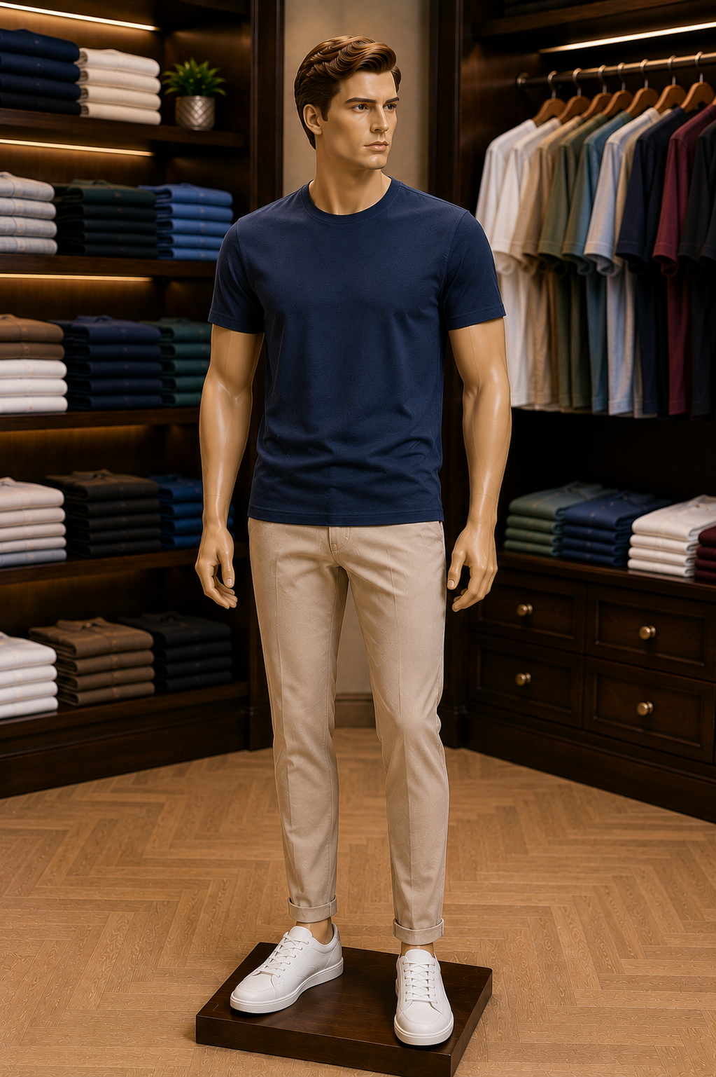Round-Neck Cotton Tee