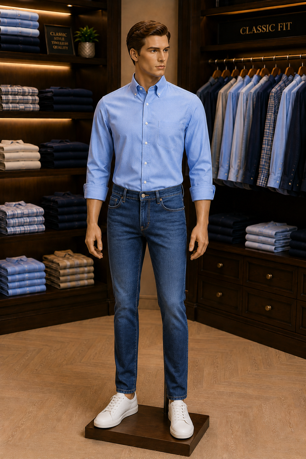 Slim-Fit Blue Jeans