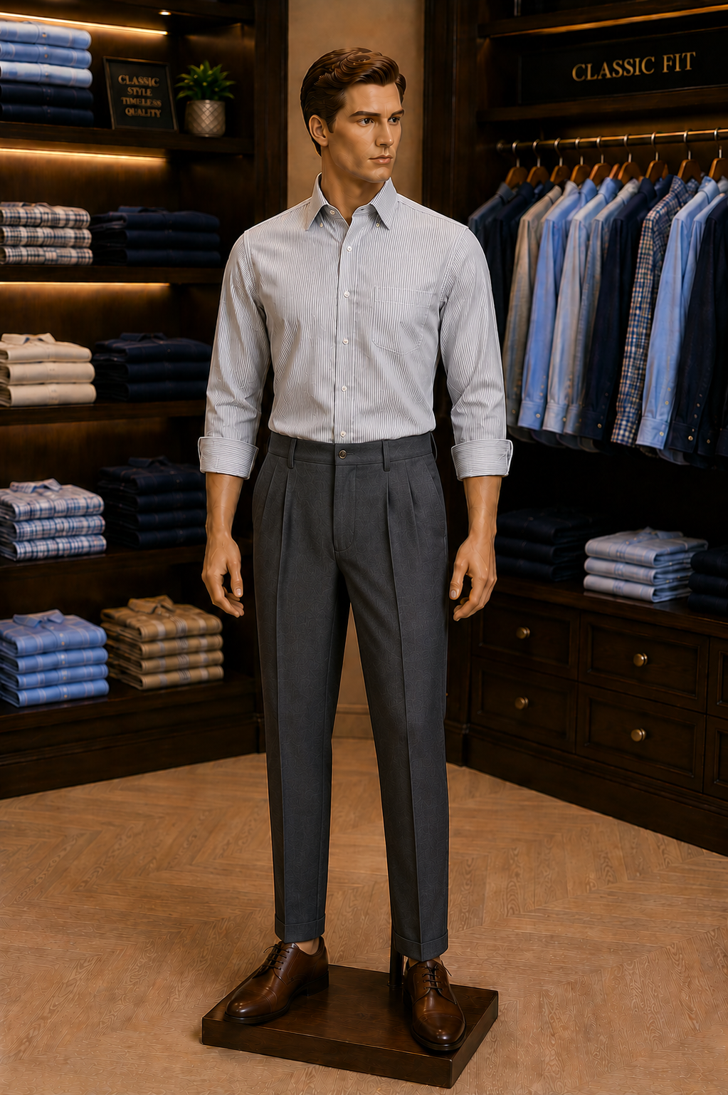 Textured Suit Trousers