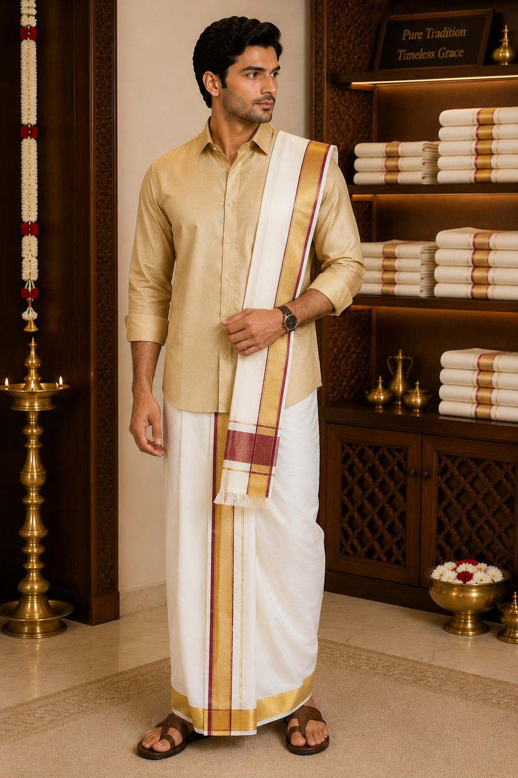 Dhoti and Angavastram Set