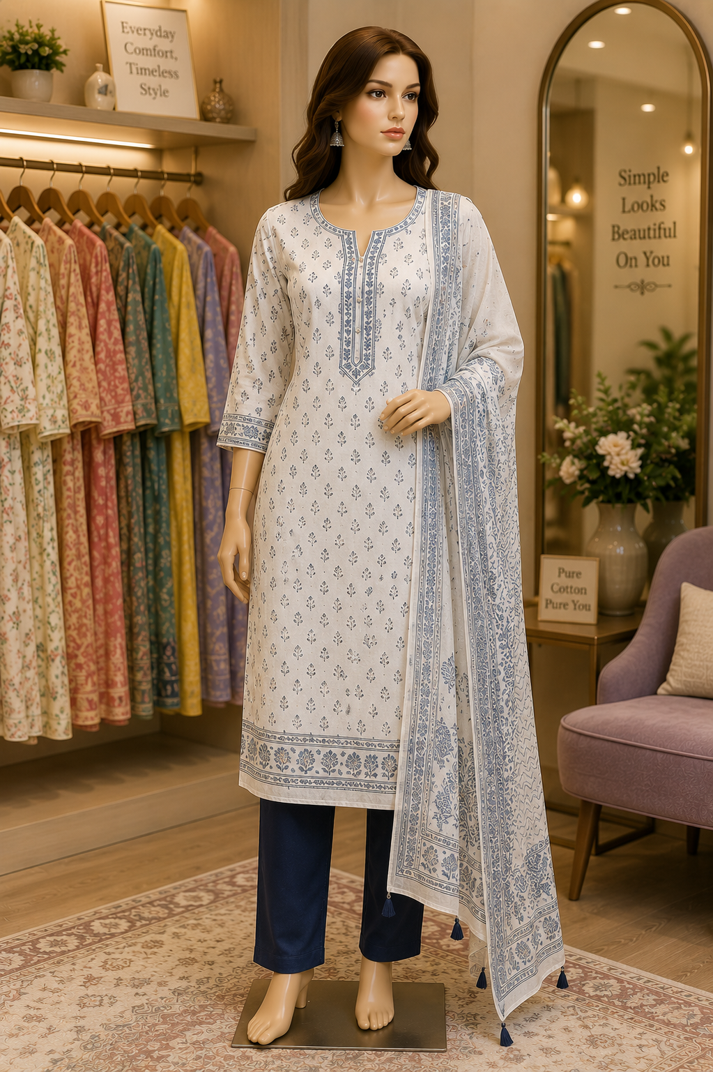 Straight-Cut Cotton Kurti